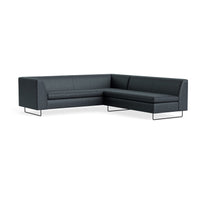 Bonnie and Clyde Sectional Sofa in Ink Leather - Angle 5