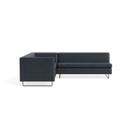 Bonnie and Clyde Sectional Sofa in Ink Leather - Angle 6