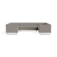 Bonnie and Clyde U-Shaped Sectional Sofa in Sanford Black - Angle 1