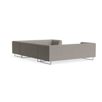 Bonnie and Clyde U-Shaped Sectional Sofa in Sanford Black - Angle 4