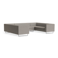 Bonnie and Clyde U-Shaped Sectional Sofa in Sanford Black - Angle 2