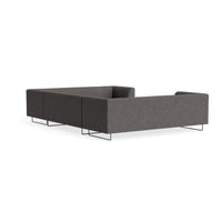 Bonnie and Clyde U-Shaped Sectional Sofa in Kelso Charcoal - Angle 4