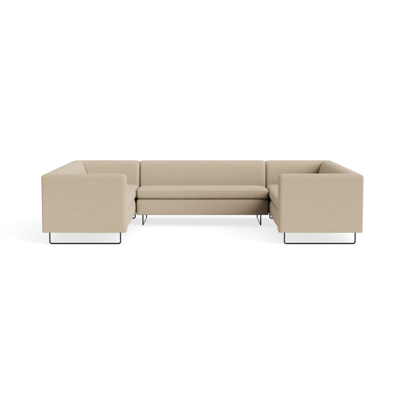 Bonnie and Clyde U-Shaped Sectional Sofa in Kelso Camel - Angle 1