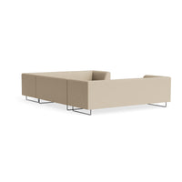 Bonnie and Clyde U-Shaped Sectional Sofa in Kelso Camel - Angle 4