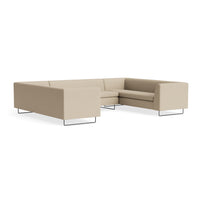 Bonnie and Clyde U-Shaped Sectional Sofa in Kelso Camel - Angle 2