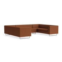 Bonnie and Clyde U-Shaped Sectional Sofa en Copper Velvet - ángulo 2