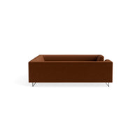 Bonnie and Clyde U-Shaped Sectional Sofa en Copper Velvet - ángulo 3