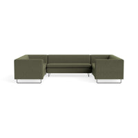 Bonnie and Clyde U-Shaped Sectional Sofa in Kvadrat Guest Fatigue - Angle 1
