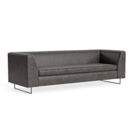 Bonnie 96" Sofa in Slate Leather - Angle 5