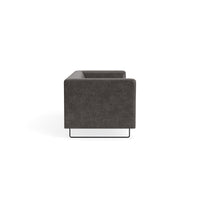 Bonnie 96" Sofa in Slate Leather - Angle 6