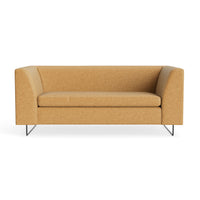 Bonnie 72" Sofa in Camel Leather - Angle 1