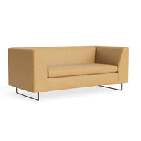 Bonnie 72" Sofa in Camel Leather - Angle 4