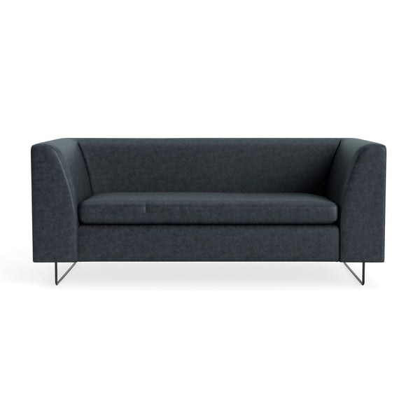 Bonnie 72" Sofa in Ink Leather - Angle 1