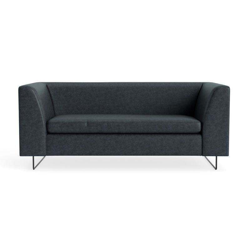 Bonnie 72" Sofa in Ink Leather - Angle 1