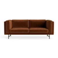 Coffer 82" Sofa in Copper Velvet - Angle 1