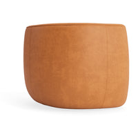 Council Swivel Lounge Chair in Butterscotch Leather - Angle 8