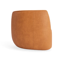 Council Swivel Lounge Chair in Butterscotch Leather - Angle 7