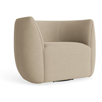 Council Swivel Lounge Chair in Kelso Camel - Angle 6