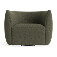 Council Swivel Lounge Chair in Kvadrat Guest Fatigue - Angle 1