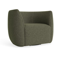 Council Swivel Lounge Chair in Kvadrat Guest Fatigue - Angle 5