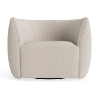Council Swivel Lounge Chair in Landa Stone - Angle 1