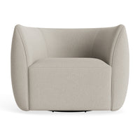 Council Swivel Lounge Chair in Kelso Sand - Angle 1