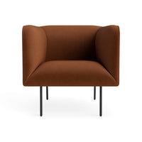 Dandy Lounge Chair in Copper Velvet - Angle 1