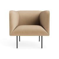 Dandy Lounge Chair in Camel Velvet - Angle 1