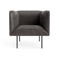 Dandy Lounge Chair in Slate Leather - Angle 1
