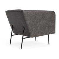 Dandy Lounge Chair in Slate Leather - Angle 5