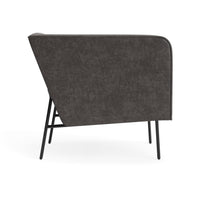 Dandy Lounge Chair in Slate Leather - Angle 4