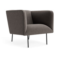 Dandy Lounge Chair in Storm Velvet - Angle 3