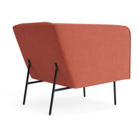 Dandy Lounge Chair in Tomato Velvet - Angle 5