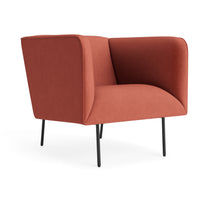 Dandy Lounge Chair in Tomato Velvet - Angle 3