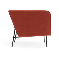 Dandy Lounge Chair in Tomato Velvet - Angle 4