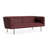Dandy 86" Sofa in Oxblood Leather - Angle 2