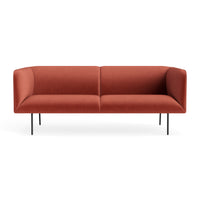 Dandy 86" Sofa in Tomato Velvet - Angle 1