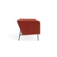 Dandy 86" Sofa in Tomato Velvet - Angle 4
