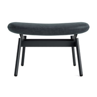 Field Ottoman in Ink Leather - Angle 1