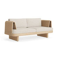 Loophole Outdoor 2 Seat Sofa in Sunbrella Stucco - Angle 3