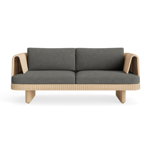 Loophole Outdoor 2 Seat Sofa in Toohey Charcoal - Angle 1