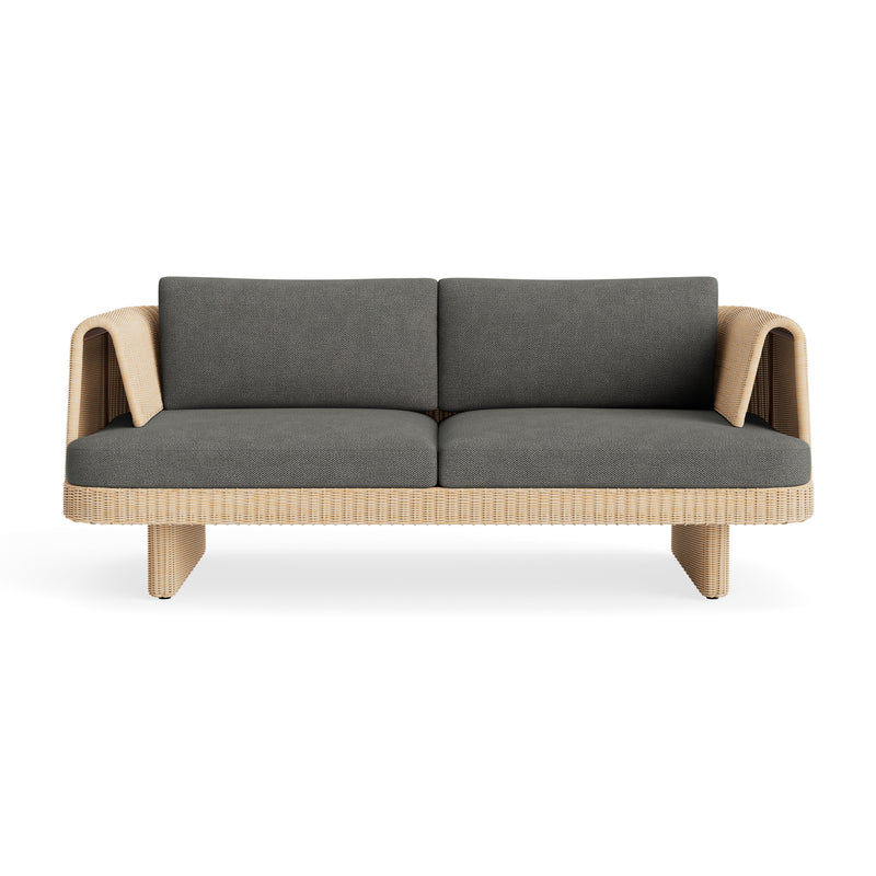 Loophole Outdoor 2 Seat Sofa in Toohey Charcoal - Angle 1