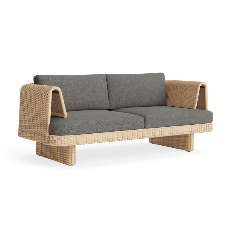 Loophole Outdoor 2 Seat Sofa in Toohey Charcoal - Angle 2