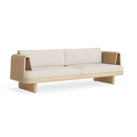 Loophole Outdoor 3 Seat Sofa in Sunbrella Stucco - Angle 3