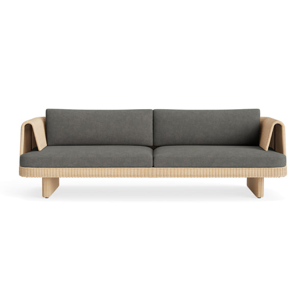 Loophole Outdoor 3 Seat Sofa in Toohey Charcoal - Angle 1