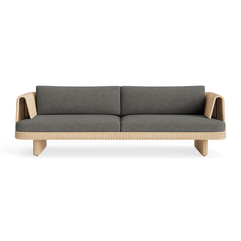 Loophole Outdoor 3 Seat Sofa in Toohey Charcoal - Angle 1