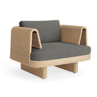 Loophole Outdoor Lounge Chair in Toohey Charcoal - Angle 4