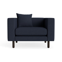 Mono Lounge Chair in Kvadrat Autumn Navy - Angle 1