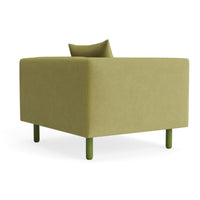 Mono Lounge Chair in Loden Velvet - Angle 4