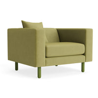 Mono Lounge Chair in Loden Velvet - Angle 2